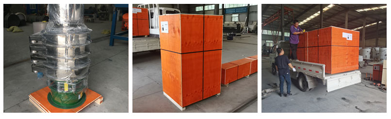 全不銹鋼振動(dòng)篩包裝，裝箱，裝車(chē)。